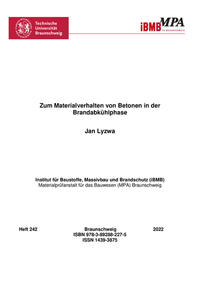 Vorderes Coverbild Zum Materialverhalten von Betonen in der Brandabkühlphase