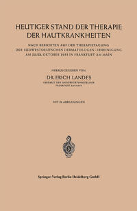 Vorderes Coverbild Heutiger Stand der Therapie der Hautkrankheiten