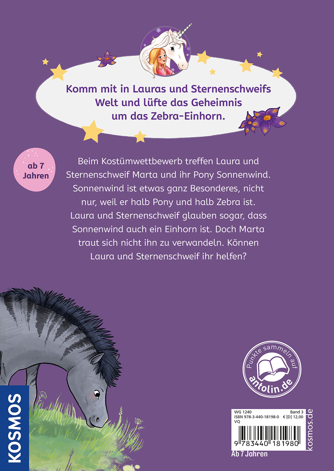 Rückseitencover Sternenschweif, 3, Das Zauber-Zebra