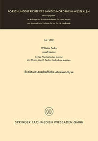 Vorderes Coverbild Exaktwissenschaftliche Musikanalyse