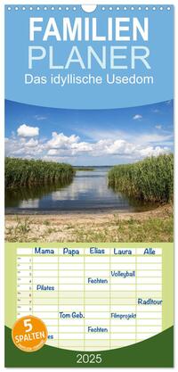 Vorderes Coverbild Familienplaner 2025 - Das idyllische Usedom mit 5 Spalten (Wandkalender, 21 x 45 cm) CALVENDO