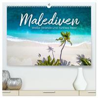 Vorderes Coverbild Malediven - Weiße Strände und Türkises Meer. (hochwertiger Premium Wandkalender 2025 DIN A2 quer), Kunstdruck in Hochglanz