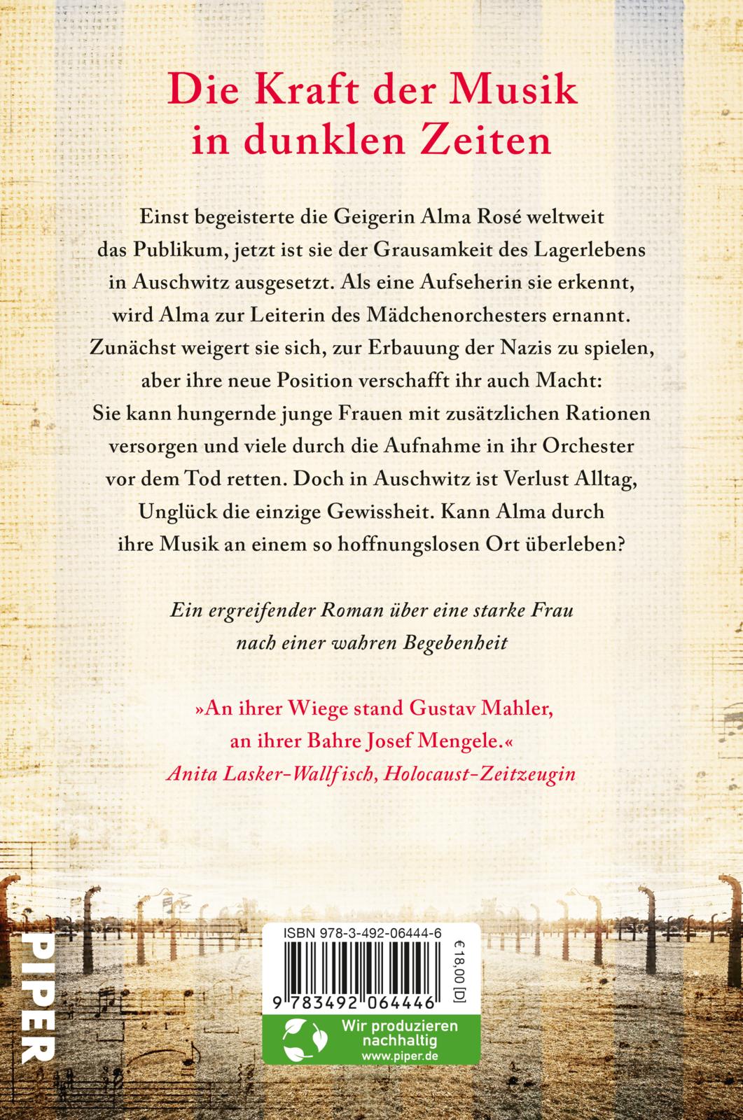 Rückseitencover Die Violinistin von Auschwitz