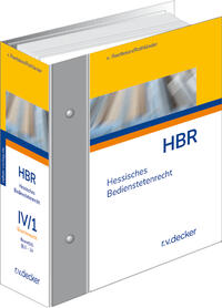 Vorderes Coverbild Hessisches Bedienstetenrecht - HBR