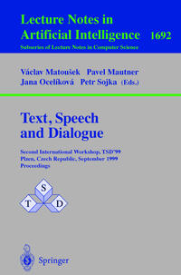 Vorderes Coverbild Text, Speech and Dialogue