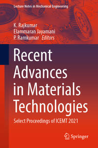 Vorderes Coverbild Recent Advances in Materials Technologies