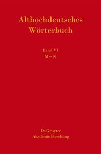 Vorderes Coverbild Althochdeutsches Wörterbuch / M-N