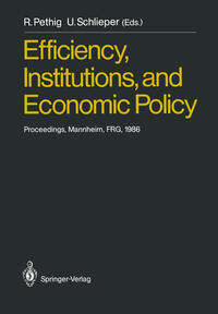Vorderes Coverbild Efficiency, Institutions, and Economic Policy