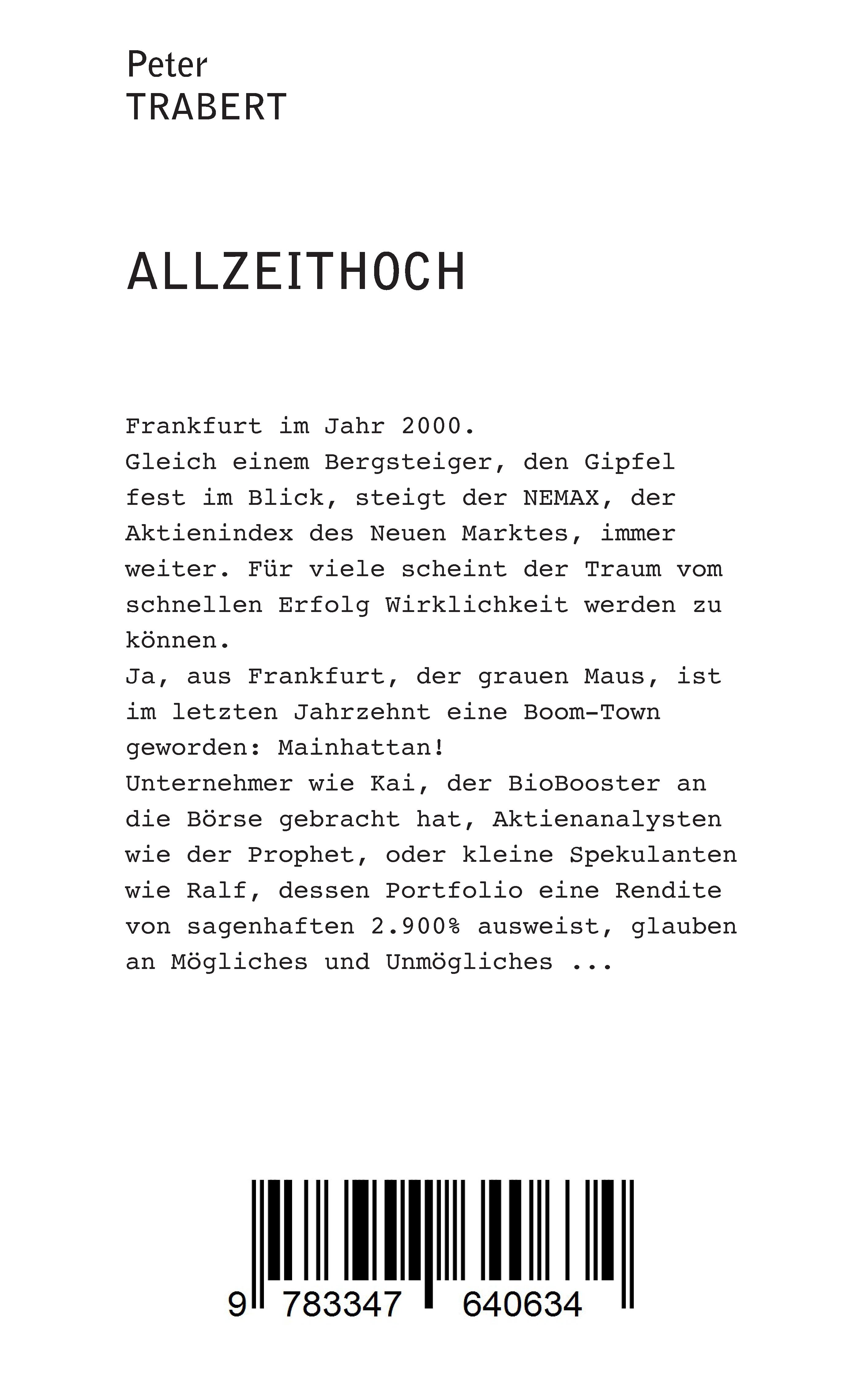 Rückseitencover Allzeithoch