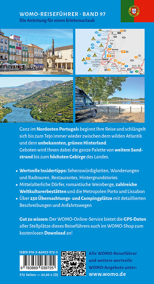 Rückseitencover Entdeckertouren mit dem Wohnmobil Portugal - Der Norden