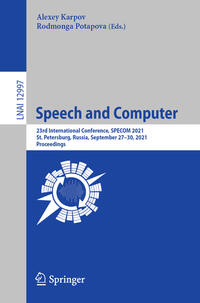 Vorderes Coverbild Speech and Computer