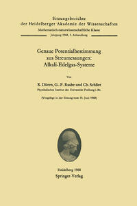 Vorderes Coverbild Genaue Potentialbestimmung aus Streumessungen: Alkali-Edelgas-Systeme