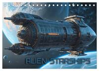 Vorderes Coverbild Alien Starships (Tischkalender 2025 DIN A5 quer), CALVENDO Monatskalender