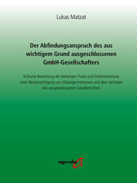 Vorderes Coverbild Der Abfindungsanspruch des aus wichtigem Grund ausgeschlossenen GmbH-Gesellschafters