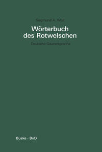Vorderes Coverbild Wörterbuch des Rotwelschen