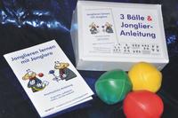 Vorderes Coverbild 3 Bälle & Jonglier-Anleitung (rot, gelb, grün)