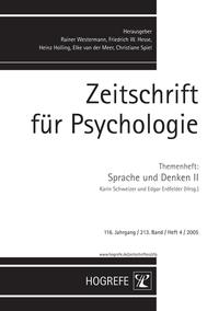 Vorderes Coverbild Zeitschrift für Psychologie