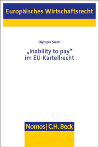Vorderes Coverbild „Inability to pay" im EU-Kartellrecht