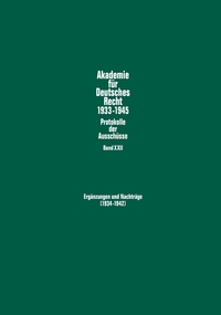 Vorderes Coverbild Ergänzungen und Nachträge (1934–1942)
