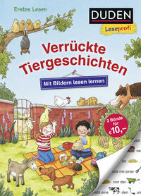 Vorderes Coverbild Duden Leseprofi – Mit Bildern lesen lernen: Verrückte Tiergeschichten
