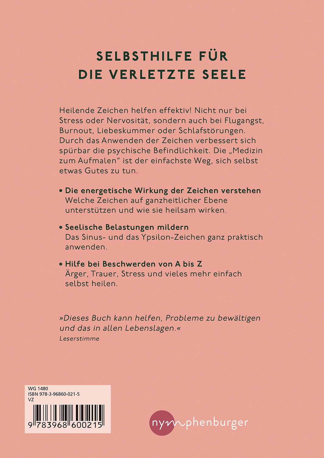 Rückseitencover Die Seele heilen mit Zeichen