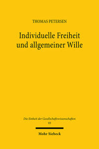Vorderes Coverbild Individuelle Freiheit und allgemeiner Wille