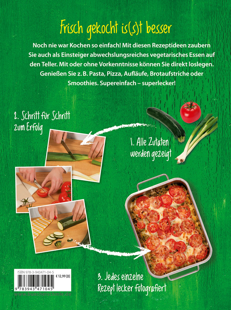 Rückseitencover Ich bring’ Dich zum Kochen – vegetarisch