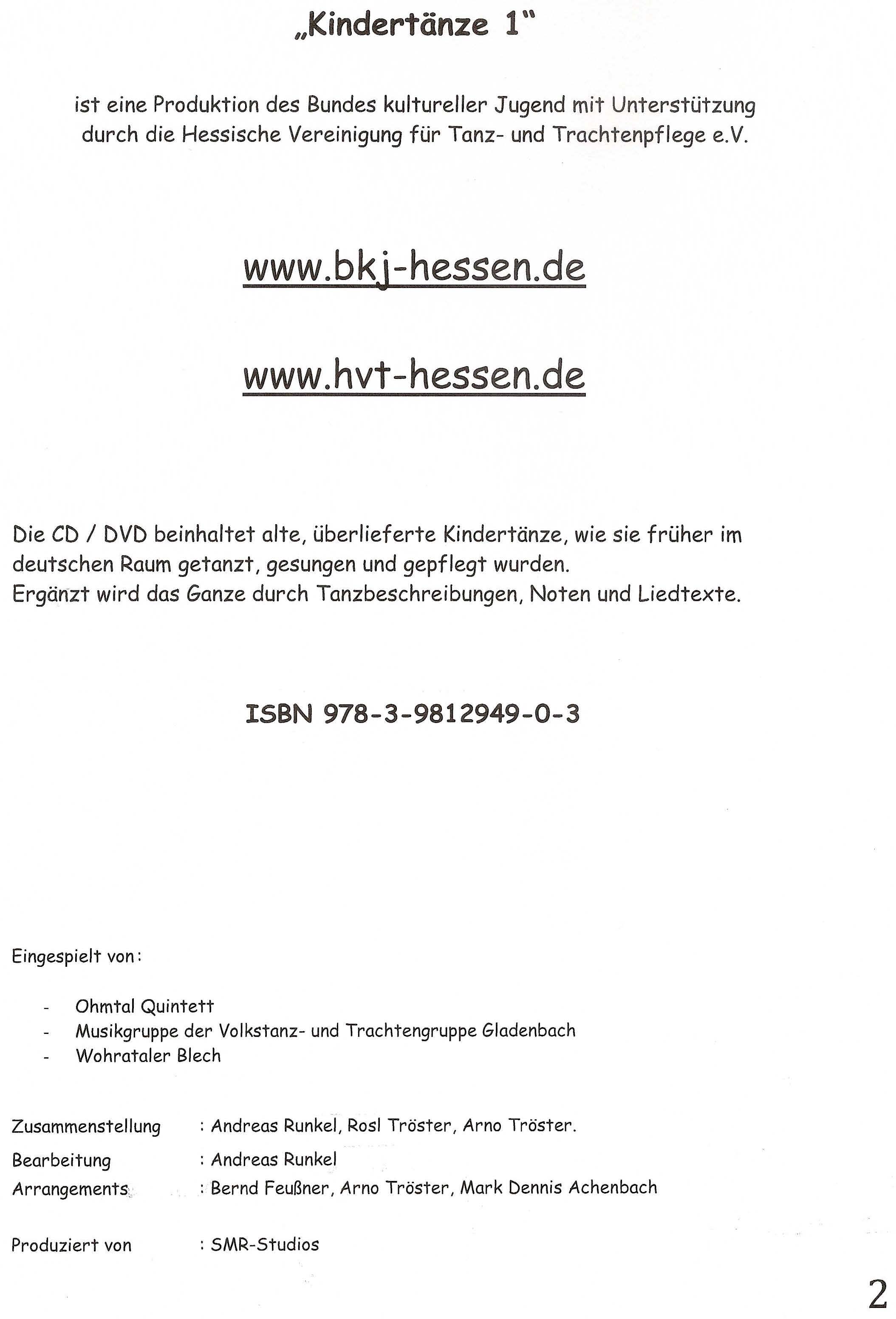 Beispielinhalt (Bild) Kindertänze 1