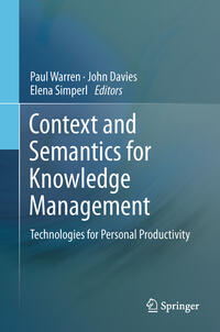 Vorderes Coverbild Context and Semantics for Knowledge Management