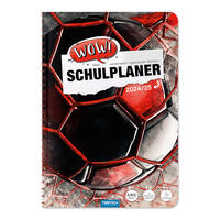 Vorderes Coverbild Trötsch Schulplaner WOW Fussball 24/25