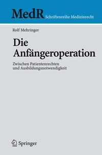 Vorderes Coverbild Die Anfängeroperation