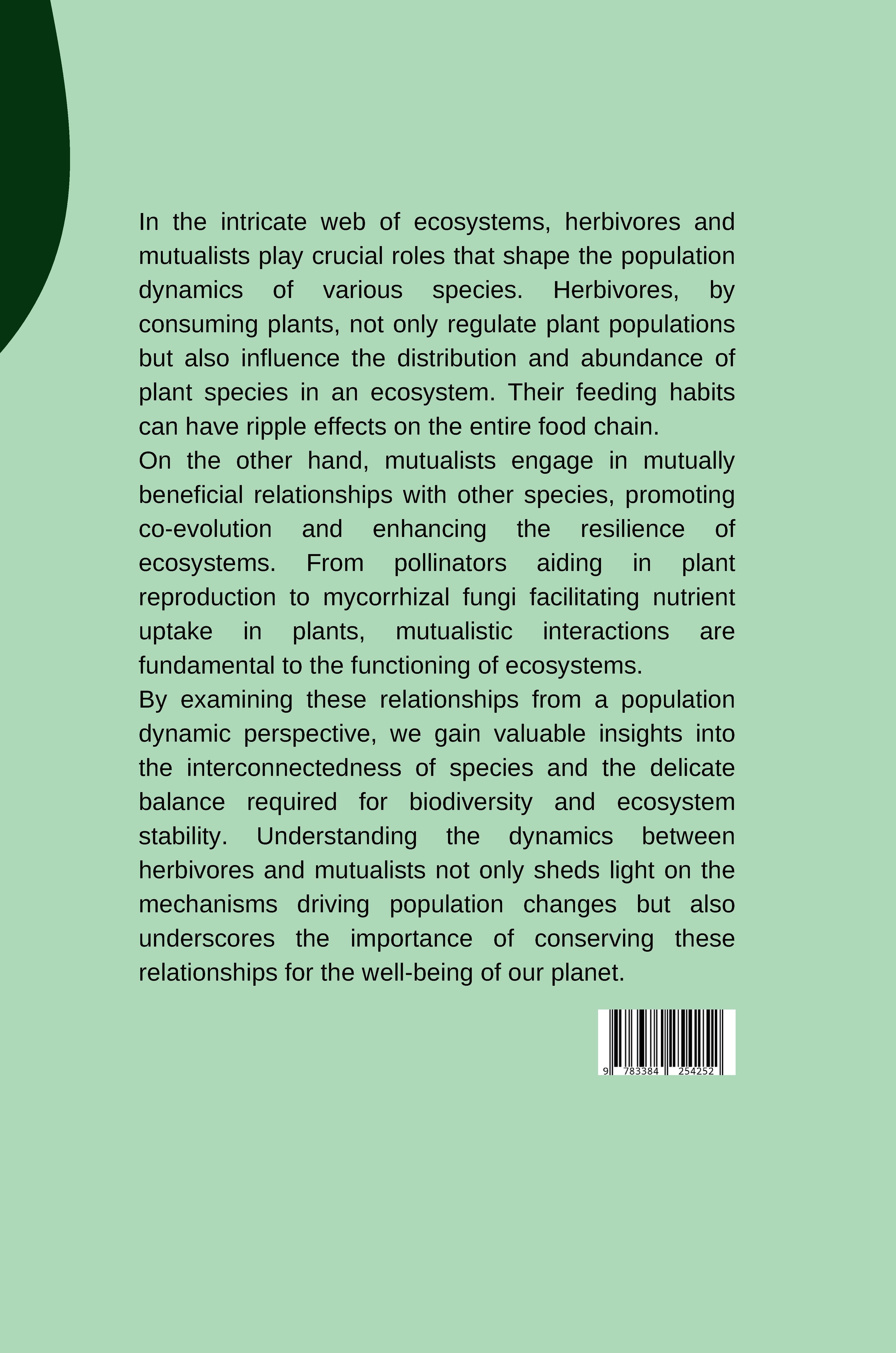 Rückseitencover Herbivores and Mutualists: A Population Dynamic Perspective