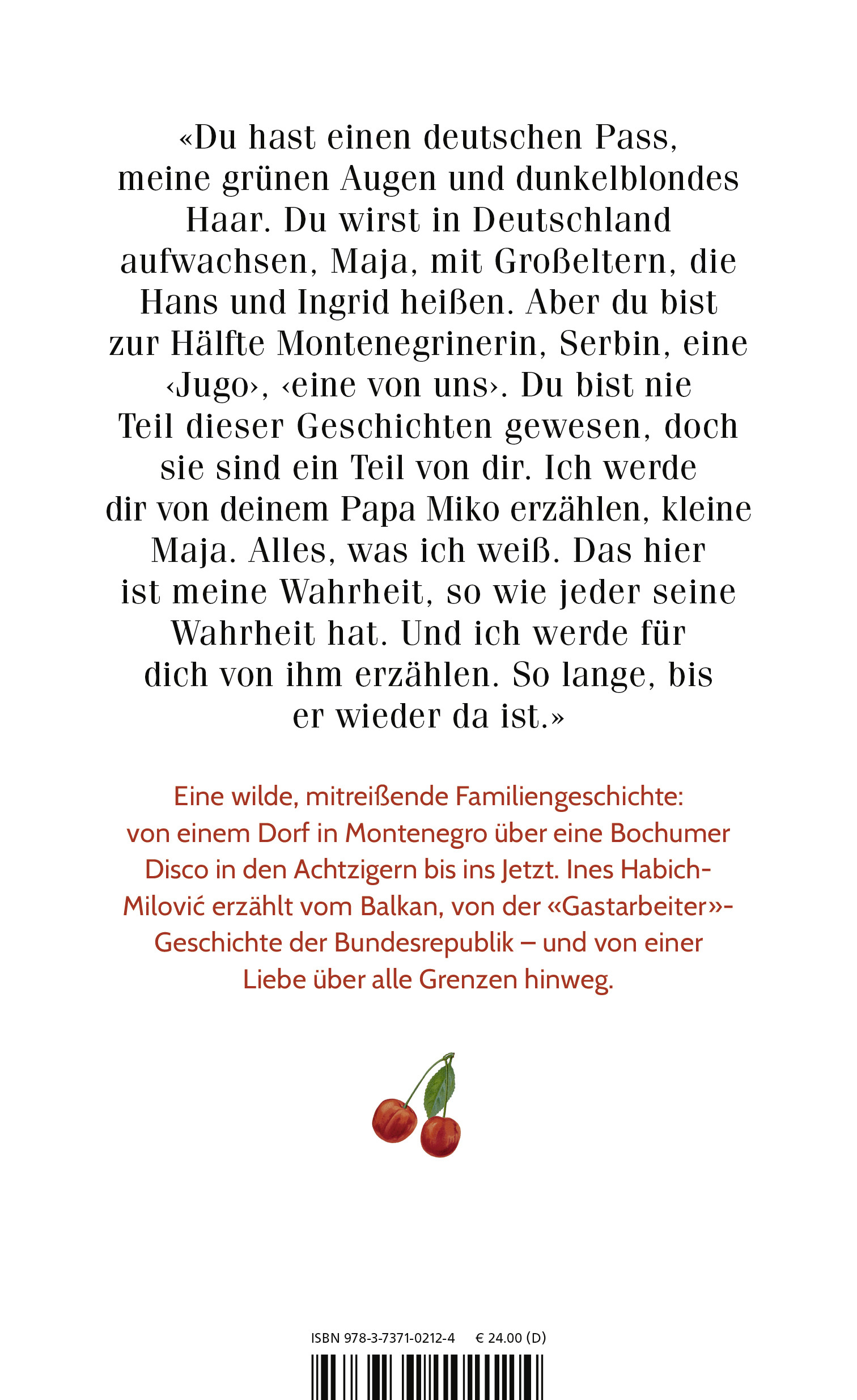 Rückseitencover Dein Vater hat die Taschen voller Kirschen