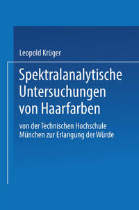 Vorderes Coverbild Spektralanalytische Untersuchungen von Haarfarben