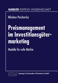 Vorderes Coverbild Preismanagement im Investitionsgütermarketing