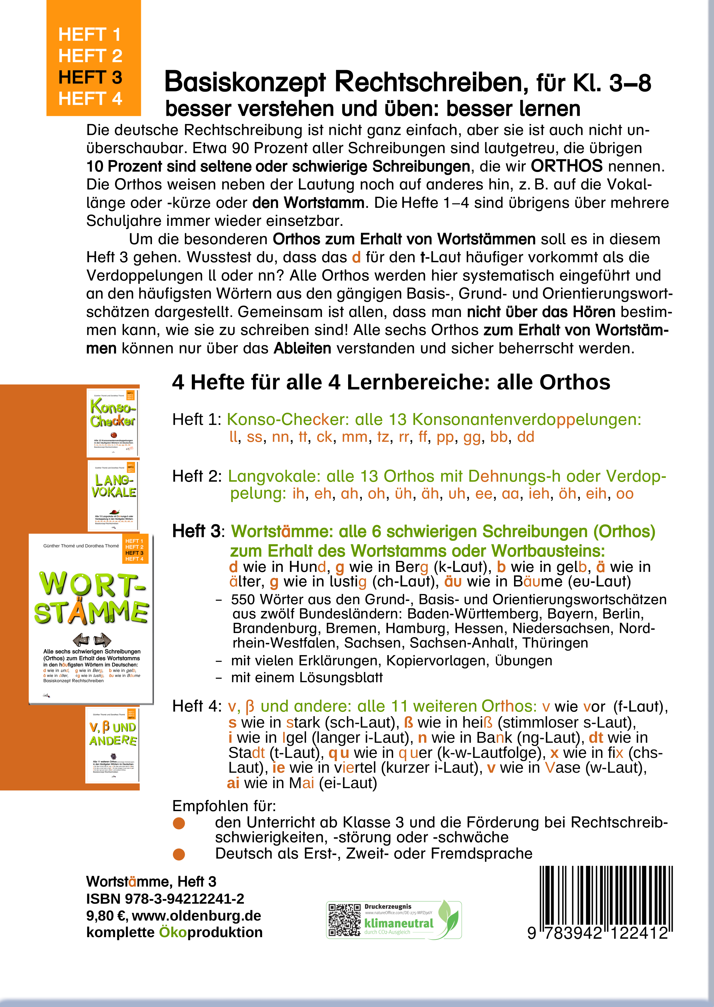 Rückseitencover Wortstämme