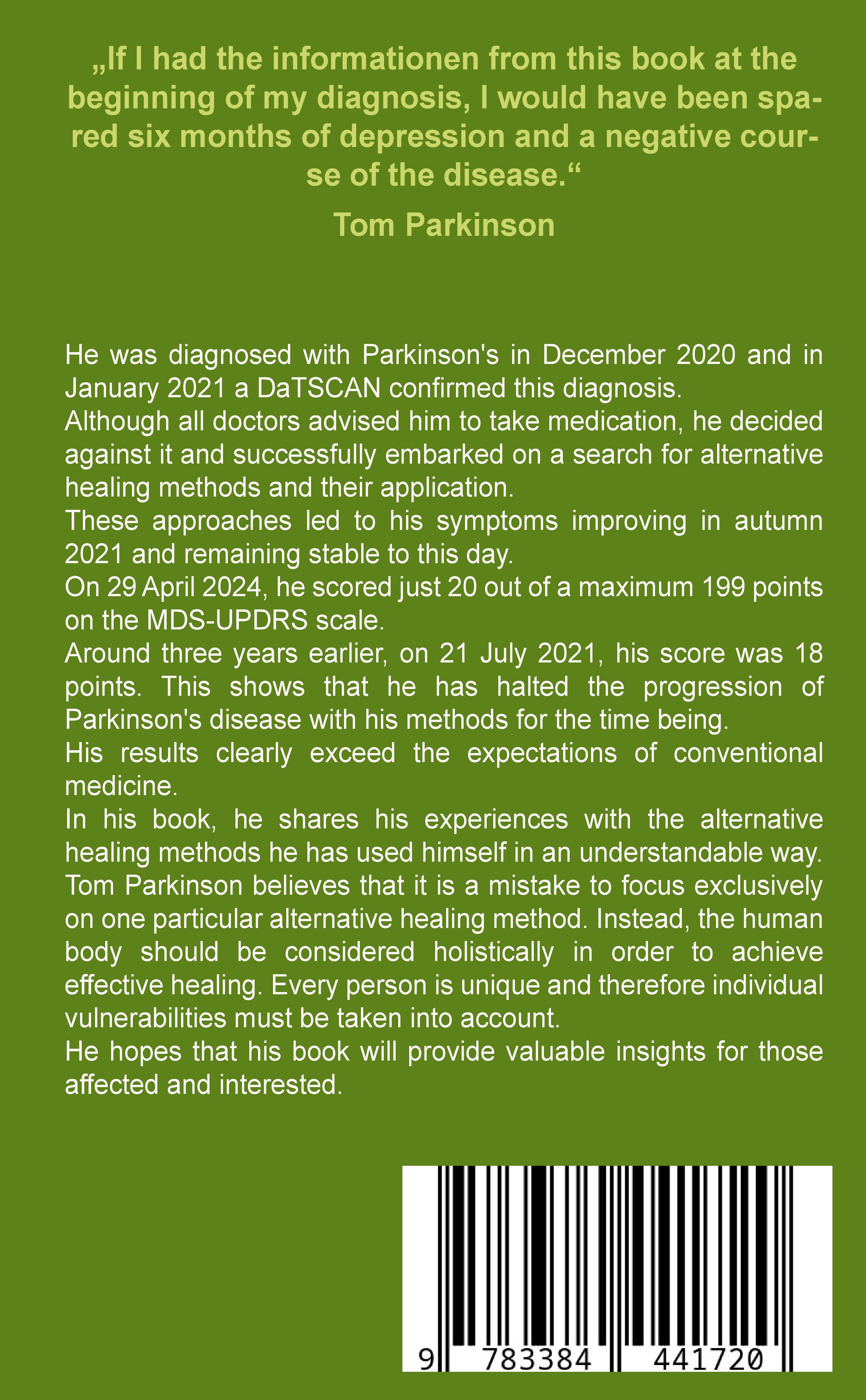 Rückseitencover Tom Parkinson - Alternative Healing Methods Successfully Self-Tested