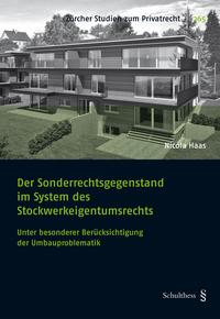 Vorderes Coverbild Der Sonderrechtsgegenstand im System des Stockwerkeigentumsrechts