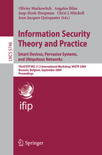 Vorderes Coverbild Information Security Theory and Practice. Smart Devices, Pervasive Systems, and Ubiquitous Networks