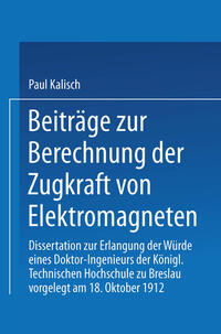 Vorderes Coverbild Beiträge zur Berechnung der Zugkraft von Elektromagneten