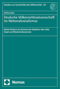 Vorderes Coverbild Deutsche Völkerrechtswissenschaft im Nationalsozialismus