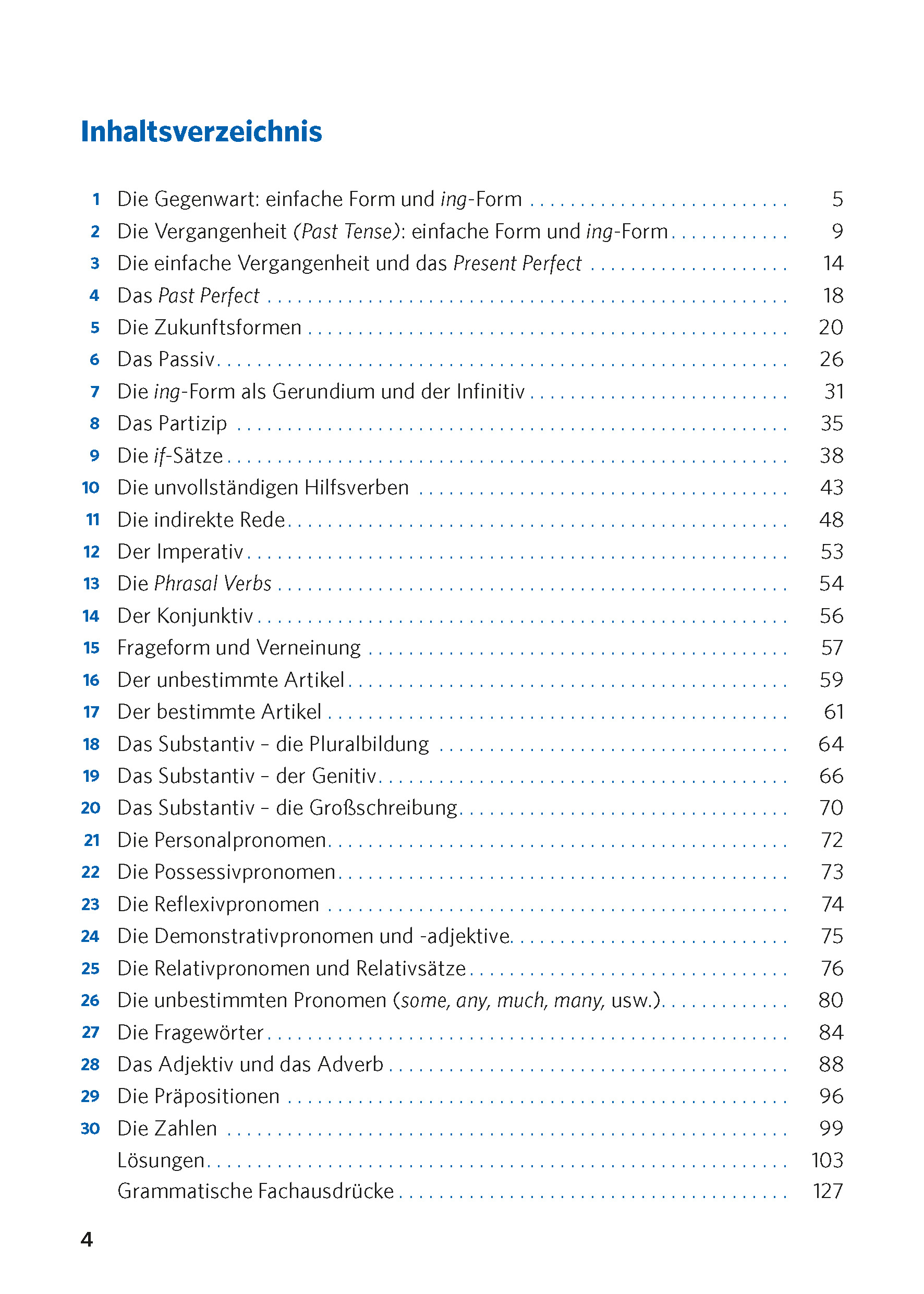 Beispielinhalt (Bild) Langenscheidt Grammatiktraining Englisch