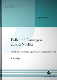 Vorderes Coverbild Fälle und Lösungen zum GNotKG