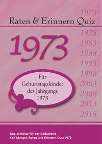 Vorderes Coverbild Raten und Erinnern Quiz 1973