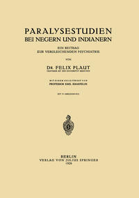 Vorderes Coverbild Paralysestudien bei Negern und Indianern