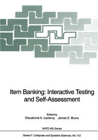 Vorderes Coverbild Item Banking: Interactive Testing and Self-Assessment