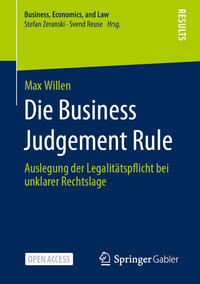 Vorderes Coverbild Die Business Judgement Rule