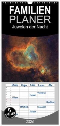 Vorderes Coverbild Familienplaner 2026 - Juwelen der Nacht mit 5 Spalten (Wandkalender, 21 x 45 cm) CALVENDO