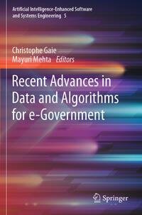 Vorderes Coverbild Recent Advances in Data and Algorithms for e-Government