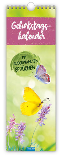 Vorderes Coverbild Trötsch Wandkalender Geburtstagskalender mit ausgewählten Sprüchen